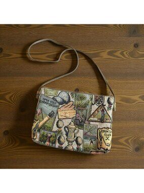 BAGS BY PINKY Country Club Golf Vintage Crossbody Bag